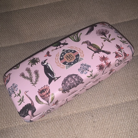 Vintage South Africa ROVOS RAIL animal print sturdy eyeglasses case - Picture 2 of 3